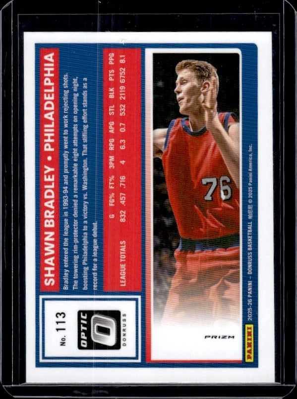 2025-26 Donruss #113 Shawn Bradley