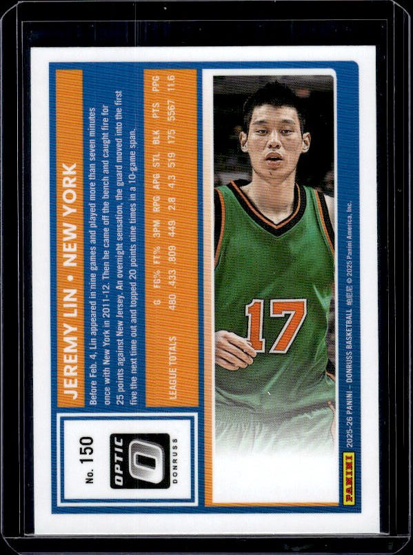 2025-26 Donruss #150 Jeremy Lin Optic