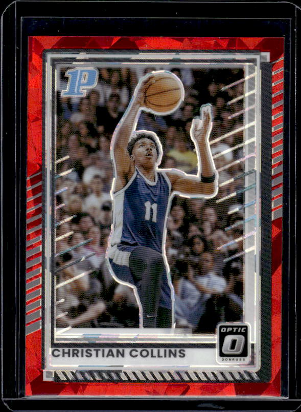 2025-26 Donruss #155 Christian Collins Optic Red Cracked Ice