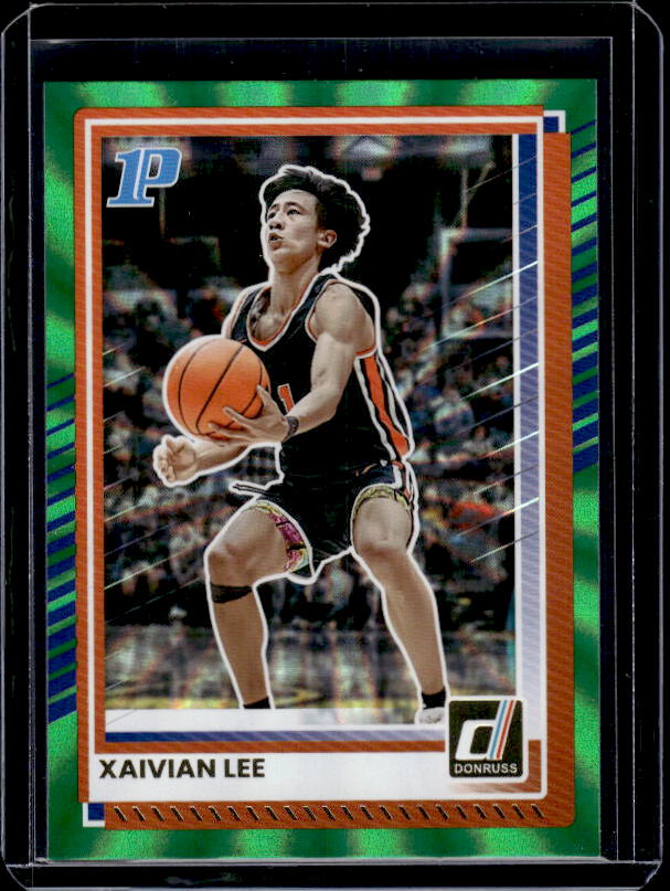 2025-26 Donruss #138 Xaivian Lee Holo Green Laser