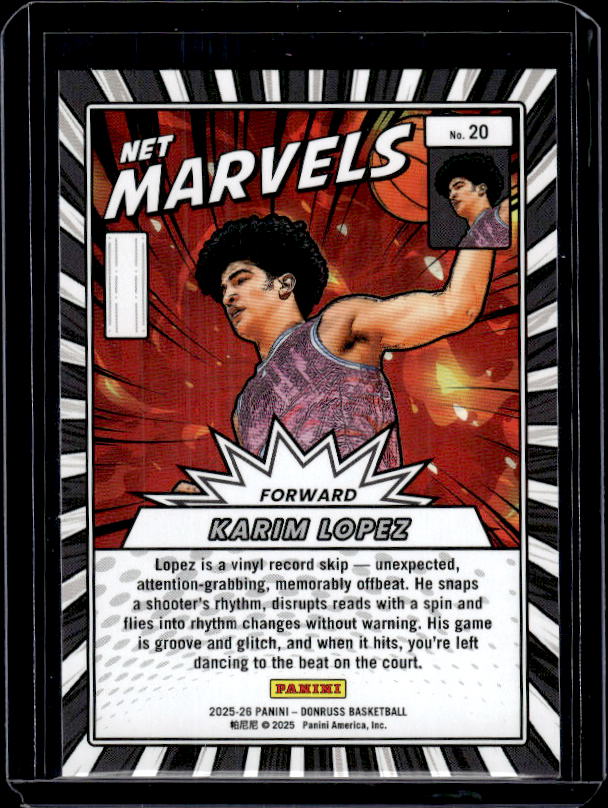 2025-26 Donruss #20 Karim Lopez Net Marvels