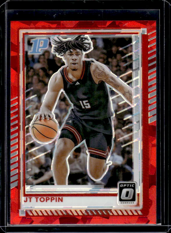 2025-26 Donruss #70 JT Toppin Optic Red Cracked Ice