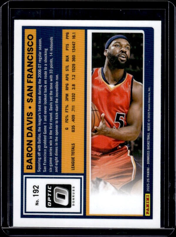 2025-26 Donruss #192 Baron Davis Optic