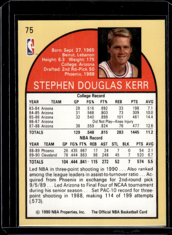 1990-91 Hoops #75 Steve Kerr