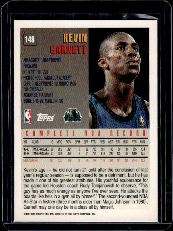 1997-98 Topps #148 Kevin Garnett