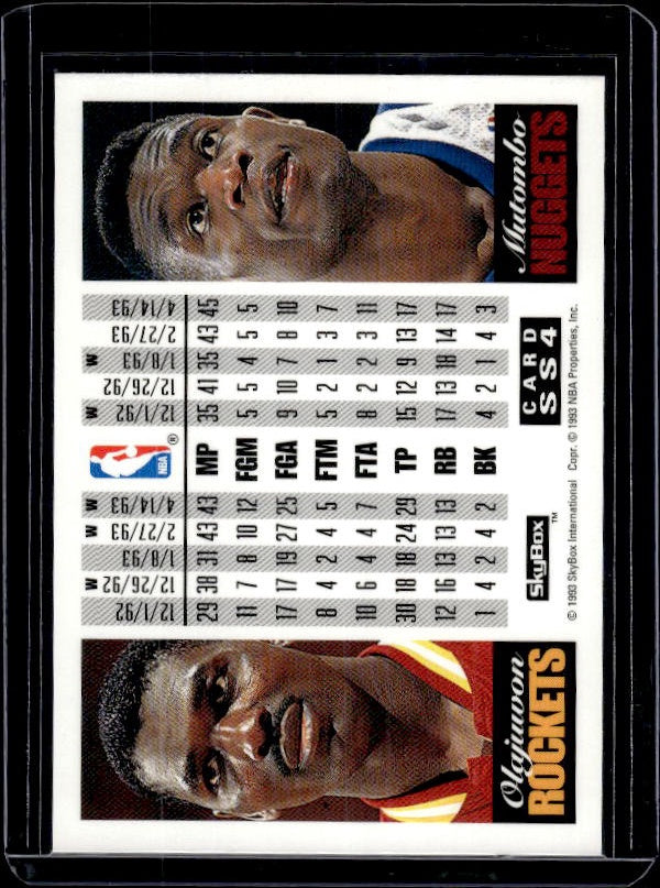 1993-94 SkyBox Premium #SS4 Hakeem Olajuwon / Dikembe Mutombo Showdown Series