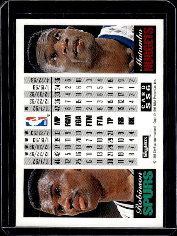 1993-94 SkyBox Premium #SS6 David Robinson / Dikembe Mutombo Showdown Series