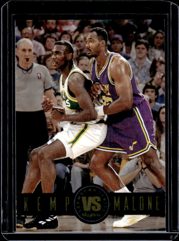 1993-94 SkyBox Premium #SS7 Shawn Kemp / Karl Malone Showdown Series