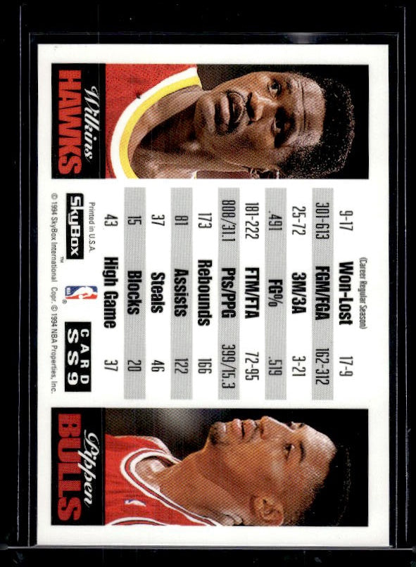 1993-94 SkyBox Premium #SS9 Dominique Wilkins / Scottie Pippen Showdown Series