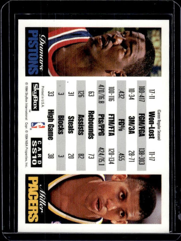 1993-94 SkyBox Premium #SS10 Joe Dumars / Reggie Miller Showdown Series