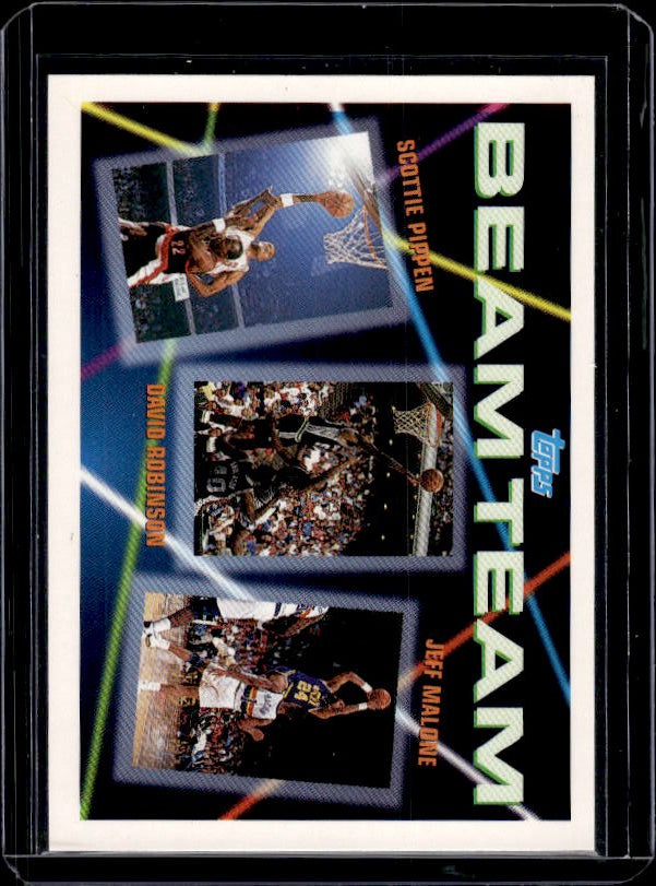 1992-93 Topps #6 Scottie Pippen / David Robinson / Jeff Malone Beam Team