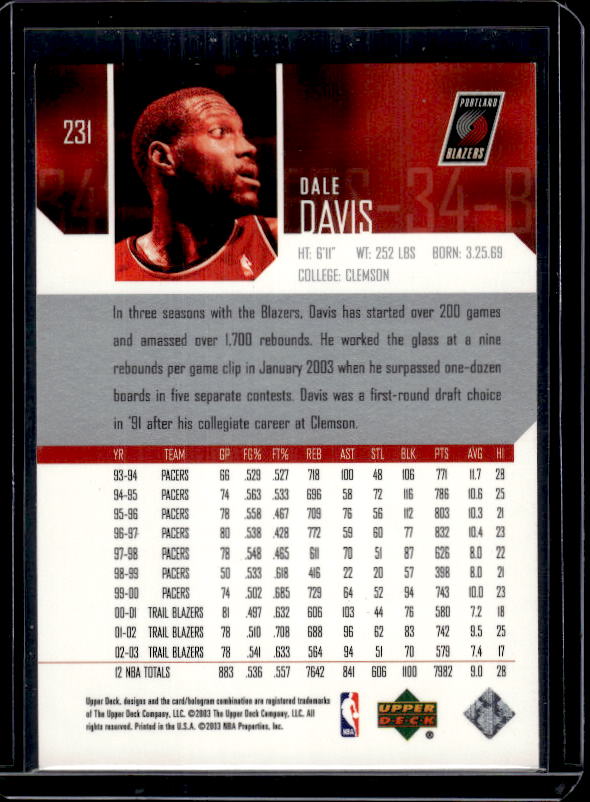 2003-04 Upper Deck #231 Dale Davis