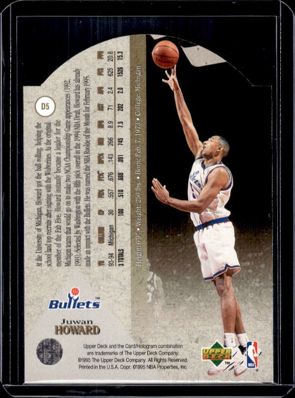 1994-95 SP #D5 Juwan Howard Die Cut