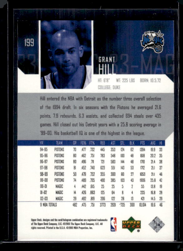 2003-04 Upper Deck #199 Grant Hill