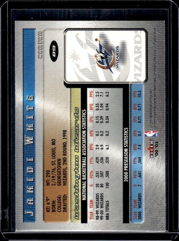 2000-01 Fleer Futures #89 Jahidi White