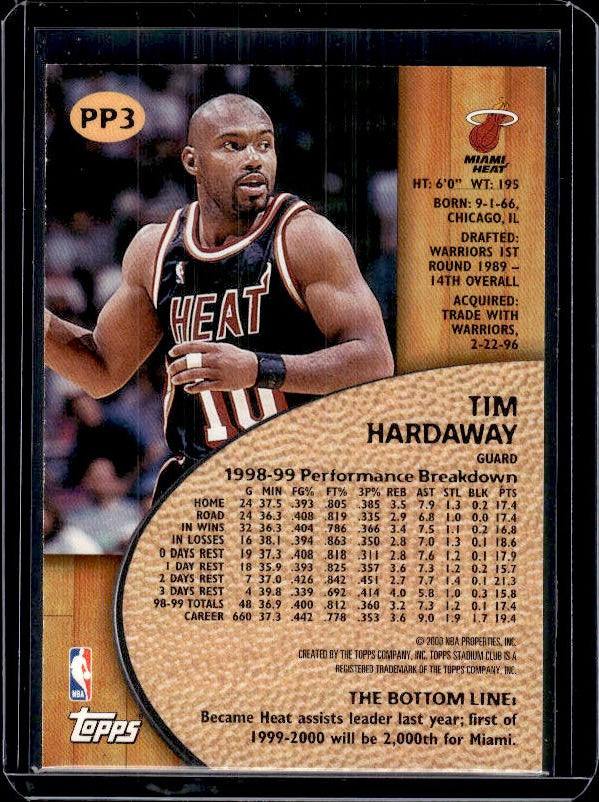 1999-00 Stadium Club #PP3 Tim Hardaway Pre-Production