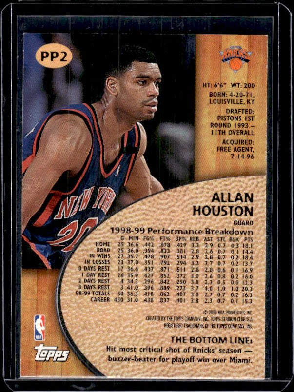 1999-00 Stadium Club #116 Allan Houston