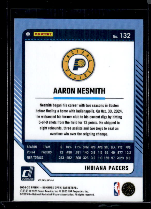 2024-25 Donruss Optic #132 Aaron Nesmith Holo