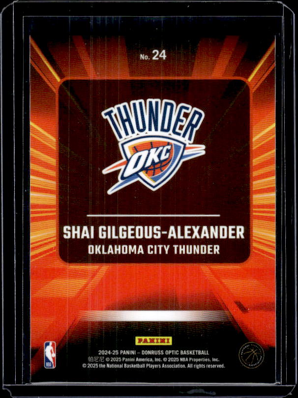2024-25 Donruss Optic #24 Shai Gilgeous-Alexander Express Lane
