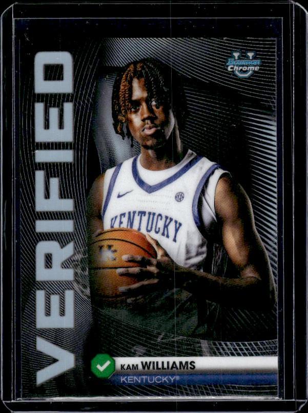2025-26 Bowman #BV-14 Kam Williams Bowman Verified Refractor