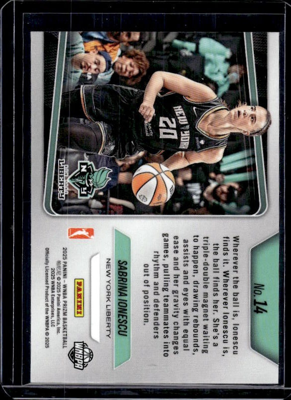 2025 Panini Prizm WNBA #14 Sabrina Ionescu Top Tier