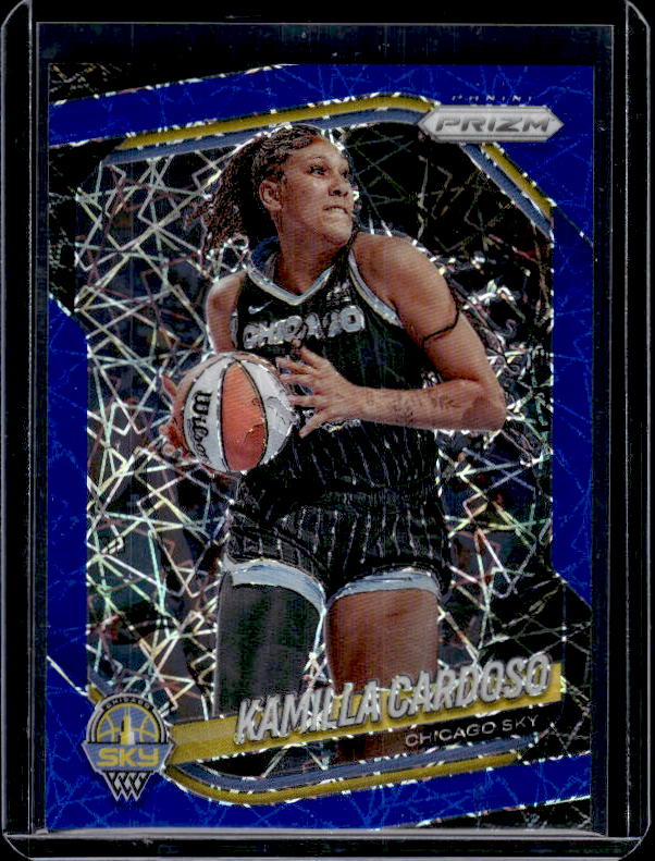 2025 Panini Prizm WNBA #89 Kamilla Cardoso Blue Velocity Prizms