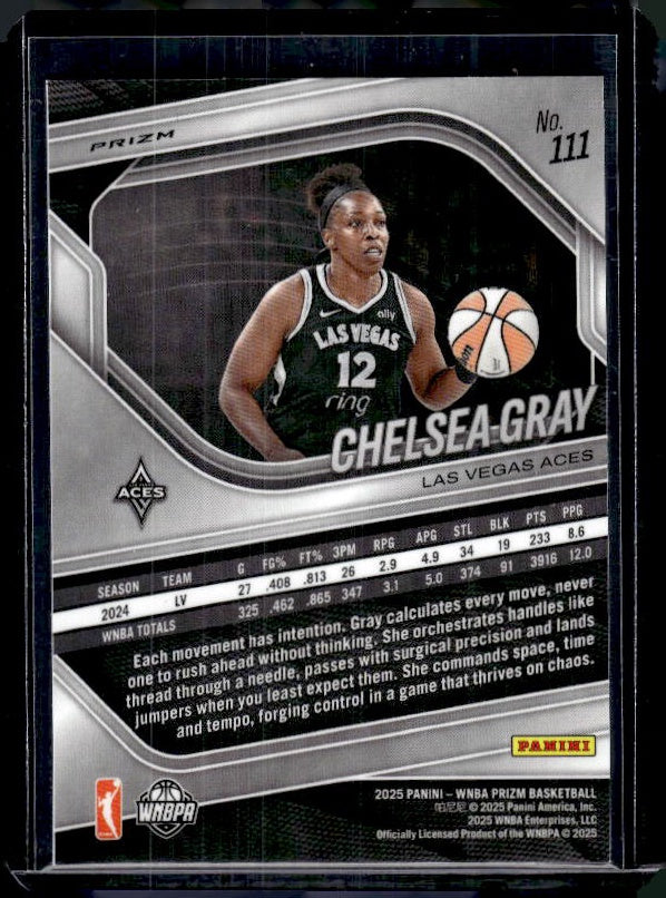 2025 Panini Prizm WNBA #111 Chelsea Gray Ice Prizms