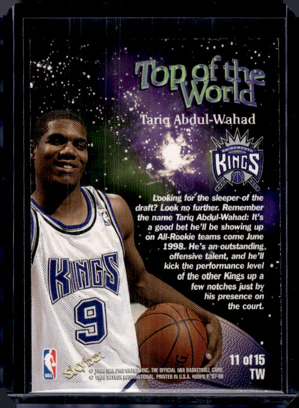 1997-98 Hoops #11 TW Tariq Abdul-Wahad Top of the World