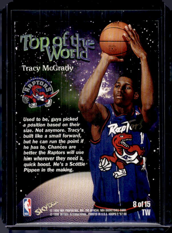 1997-98 Hoops #8 TW Tracy McGrady Top of the World