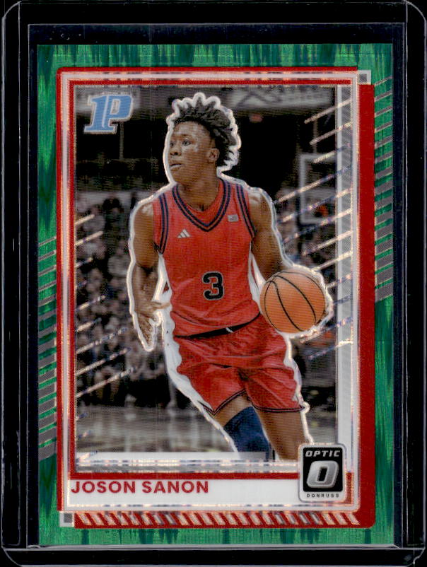 2025-26 Donruss #50 Joson Sanon Optic Green Shock #/135