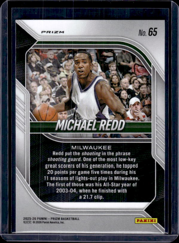 2025-26 Panini Prizm #65 Michael Redd Silver Prizm