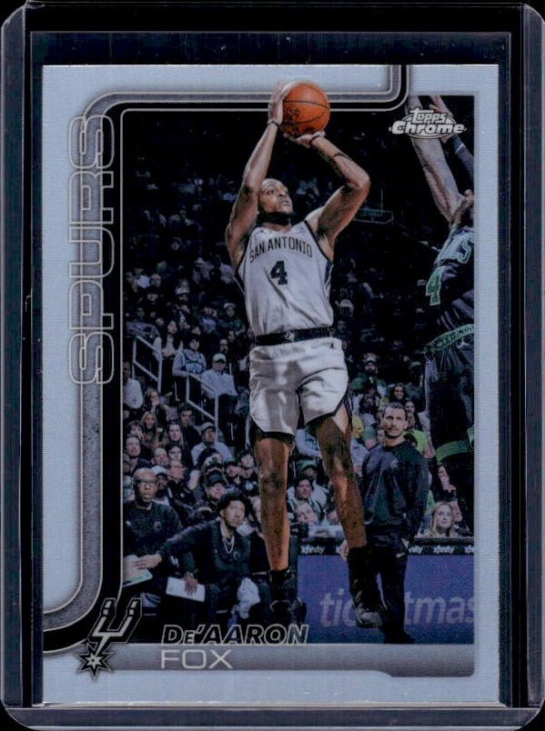 2025-26 Topps Chrome Update #30 De’Aaron Fox Refractor