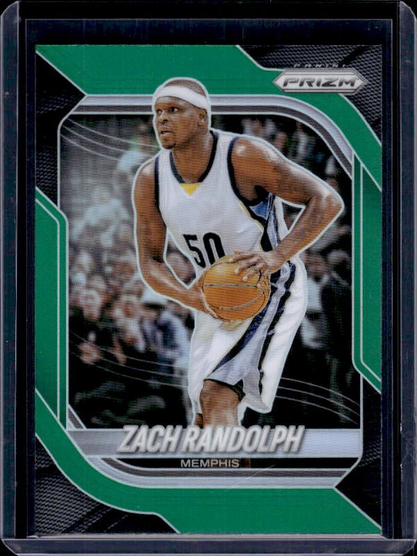 2025-26 Panini Prizm #184 Zach Randolph Prizm Green