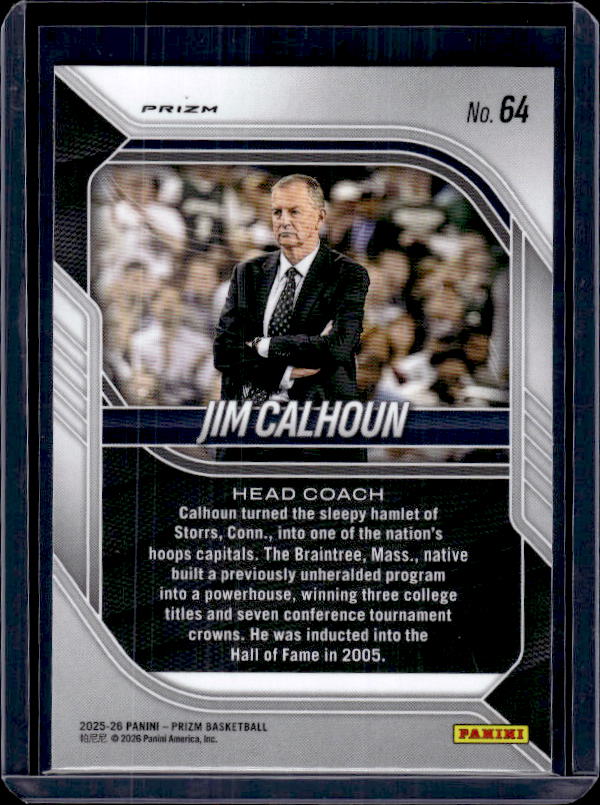 2025-26 Panini Prizm #64 Jim Calhoun Prizm Green