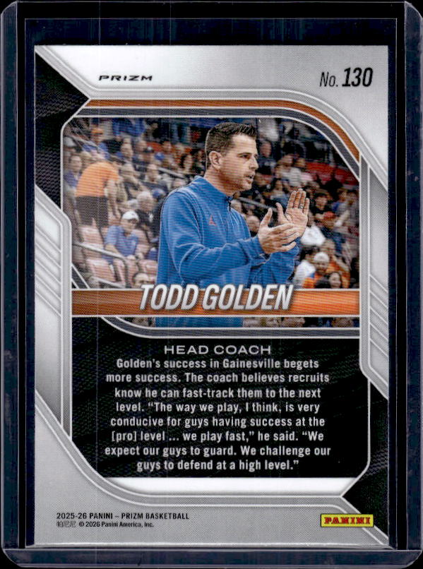 2025-26 Panini Prizm #130 Todd Golden Silver Prizm