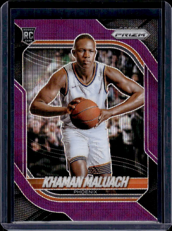 2025-26 Panini Prizm #8 Khaman Maluach Purple Wave Prizm