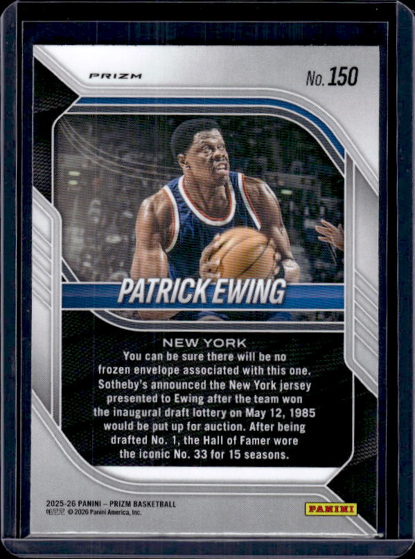 2025-26 Panini Prizm #150 Patrick Ewing Purple Wave Prizm