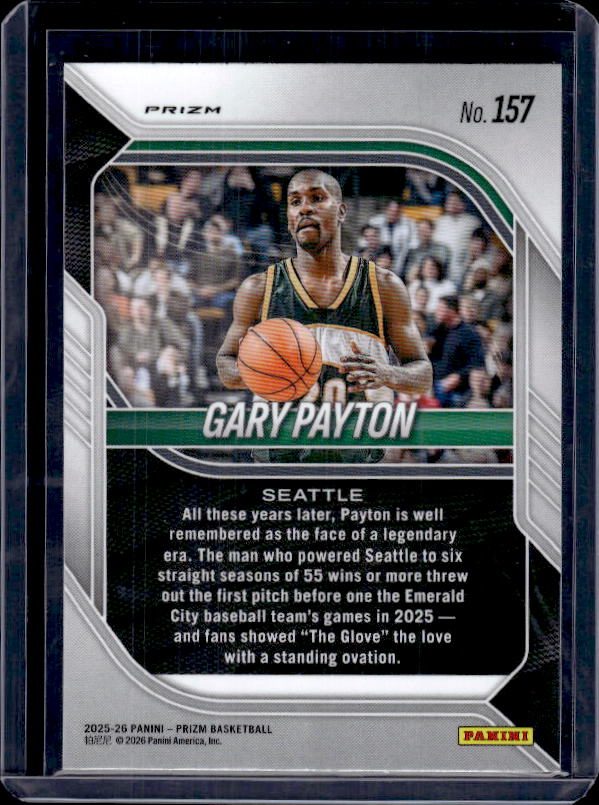 2025-26 Panini Prizm #157 Gary Payton Purple Wave Prizm