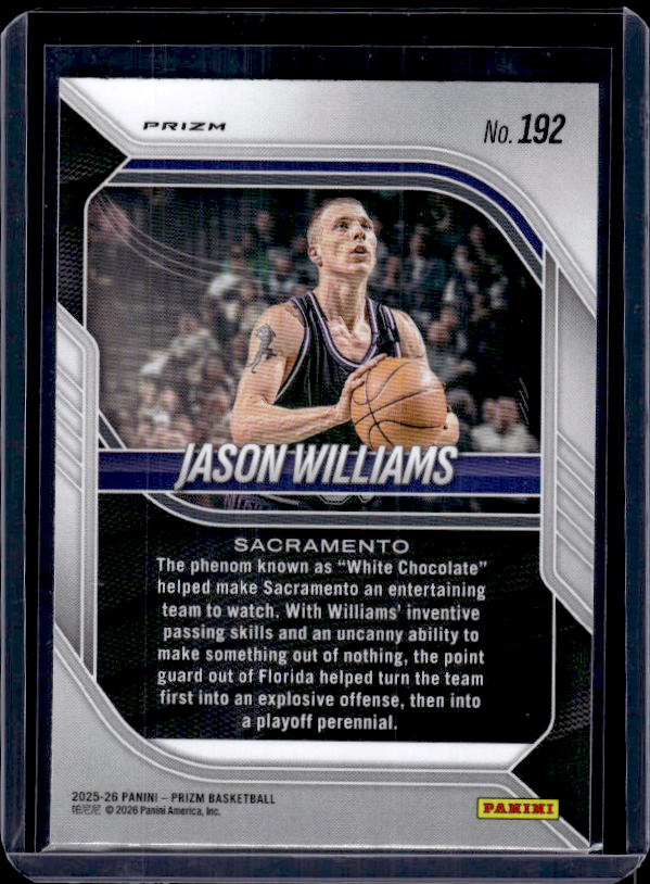 2025-26 Panini Prizm #192 Jason Williams Purple Wave Prizm