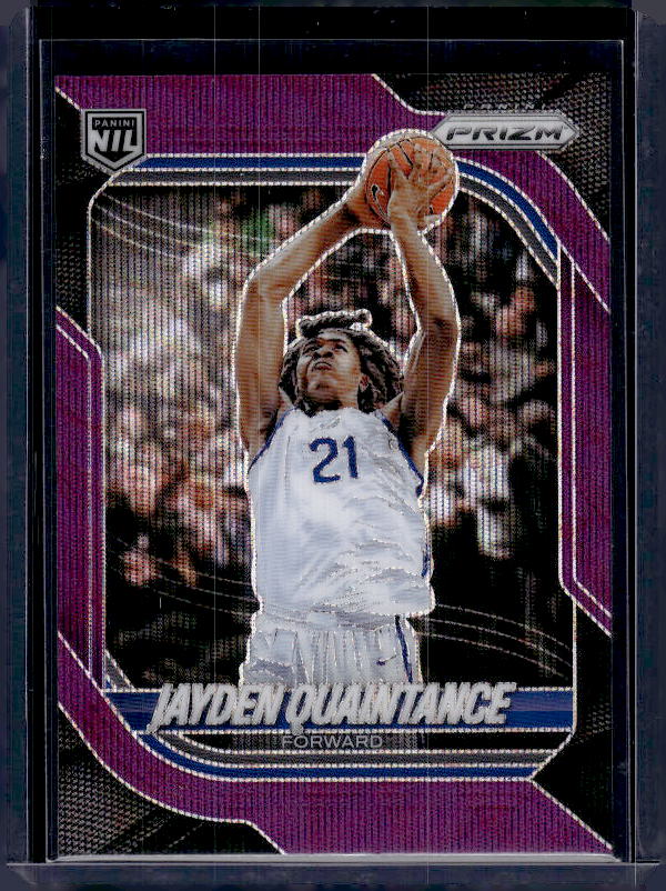 2025-26 Panini Prizm #67 Jayden Quaintance Purple Wave Prizm