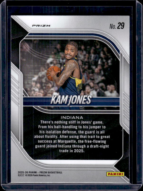 2025-26 Panini Prizm #29 Kam Jones Purple Wave Prizm