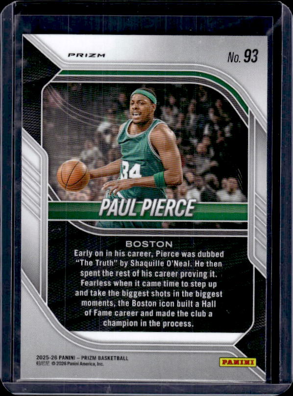 2025-26 Panini Prizm #93 Paul Pierce Purple Wave Prizm