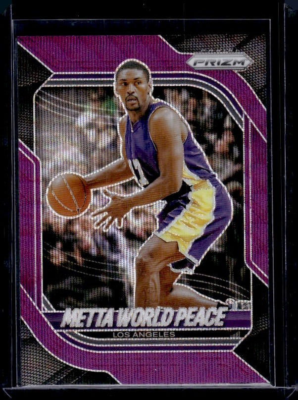 2025-26 Panini Prizm #182 Metta World Peace Purple Wave Prizm