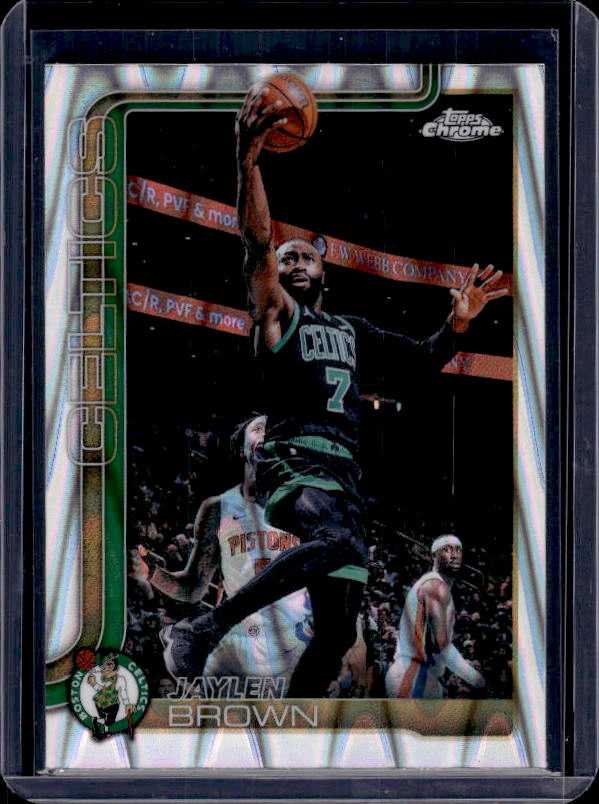 2025-26 Topps Chrome Update #9 Jaylen Brown RayWave Refractor