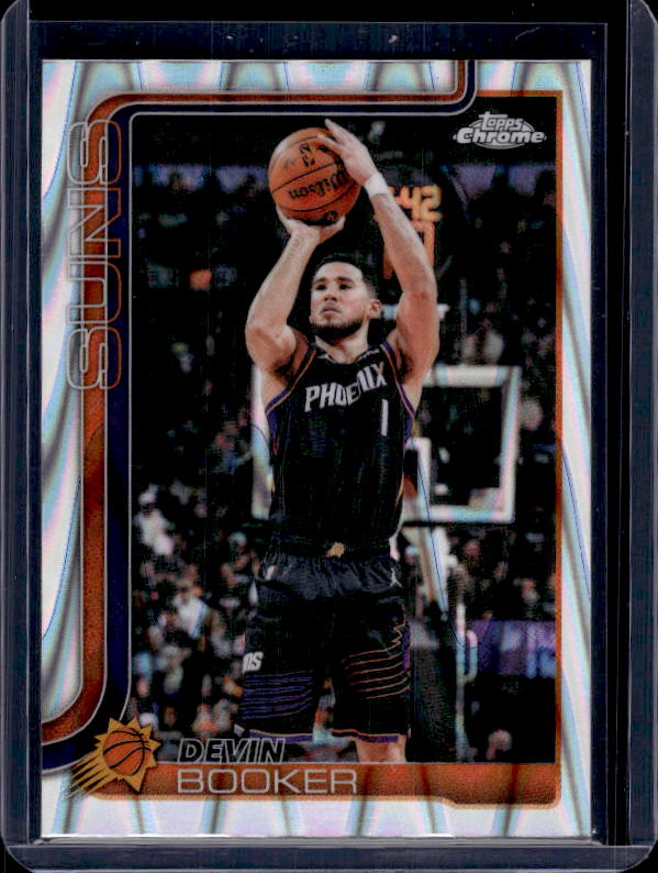 2025-26 Topps Chrome Update #26 Devin Booker RayWave Refractor