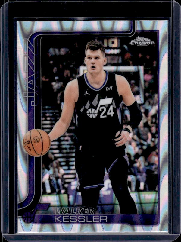 2025-26 Topps Chrome Update #100 Walker Kessler RayWave Refractor