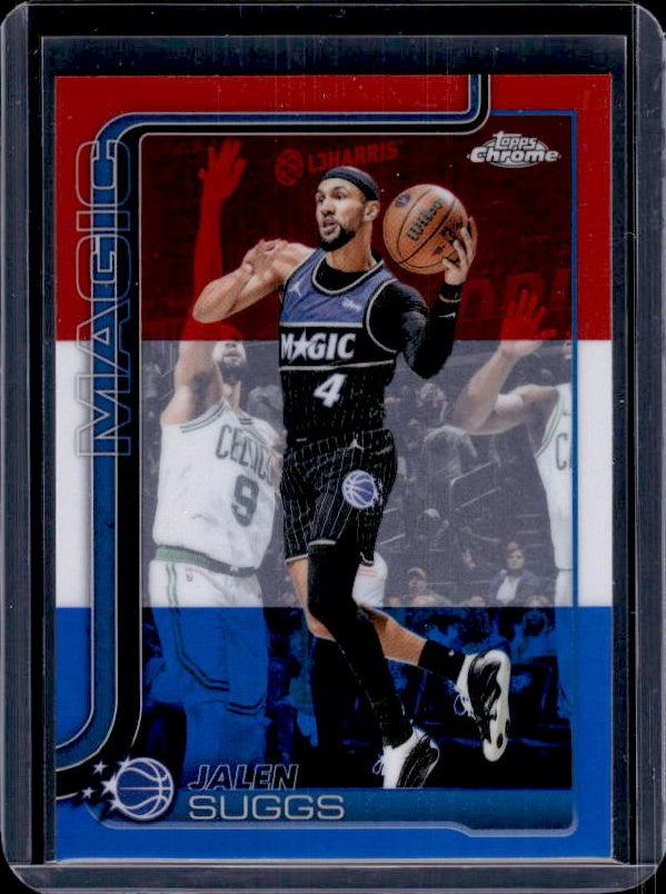 2025-26 Topps Chrome Update #96 Jalen Suggs Red White and Blue Refractor