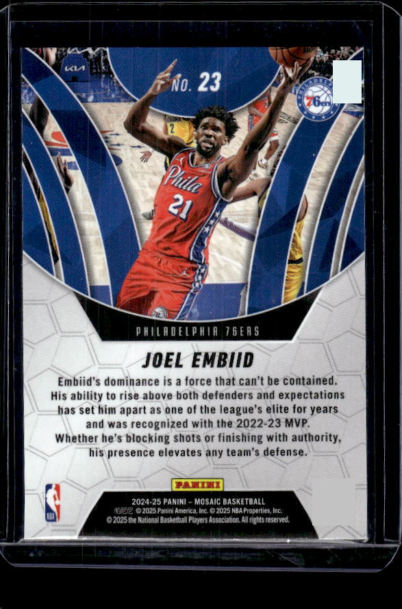 2024-25 Panini Mosaic #23 Joel Embiid Elevate