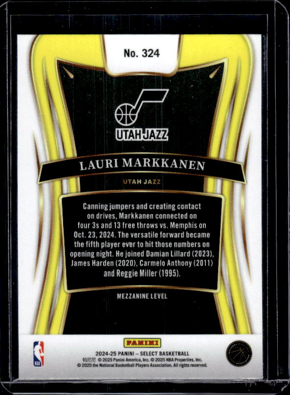 2024-25 Panini Select #324 Lauri Markkanen