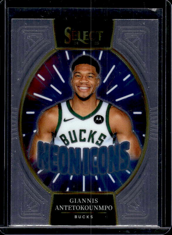 2024-25 Panini Select #16 Giannis Antetokounmpo Neon Icons